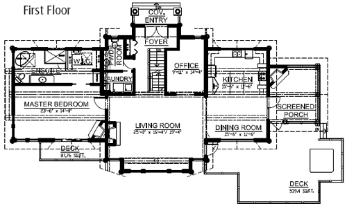 cedar homes the kawarthan 1st floor plan