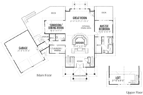 The Windwood Cedar Home floor plan lower