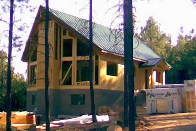 Custom Chalet Forest Lakes Arizona cedar home 