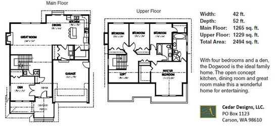 cedar home dogwood floor plan