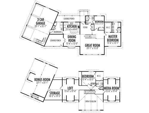 Craftsman cedar homes floor plan