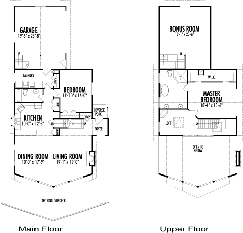 Sunburst cedar homes floor plan