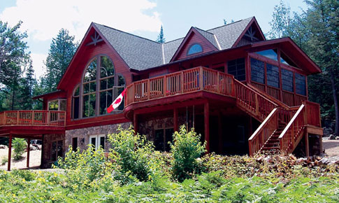 Cedarwood post and beam