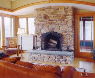 great room, timber frame, timber frame and log homes