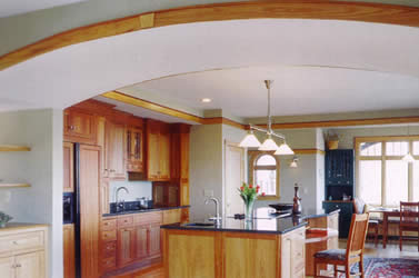 kitchen, timber frame, timber frame and log homes